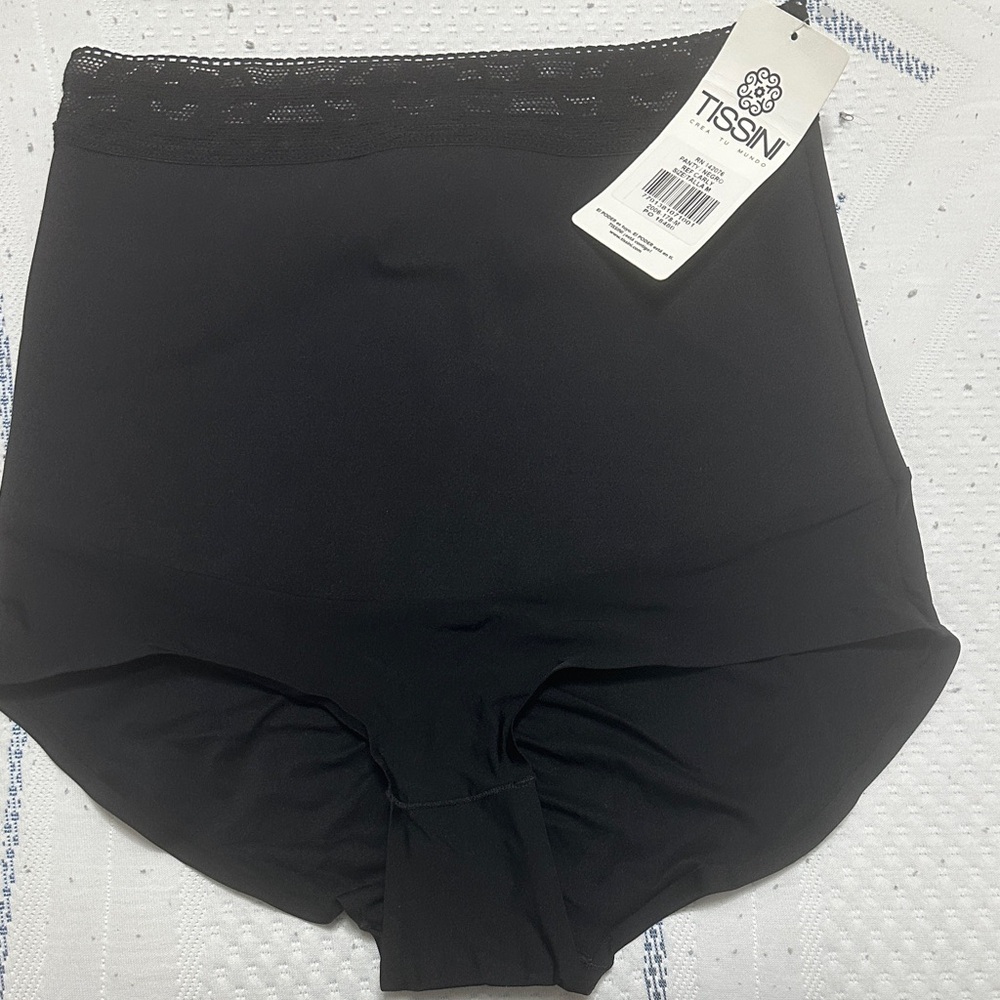 Tissini Elegant Black Lace High-Waist Panties
